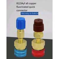 Fluorine khớp nối nhanh R1234yf ô tô gia đình điều hòa không khí thiết bị làm lạnh đồng flo đầu nối áp suất cao và thấp