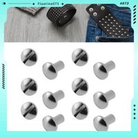 Fluorine073 20 bộ đinh tán và ốc vít kẽm kẽm da bạc đồng hồ quang mặt đóng sách cho nghề thủ công DIY