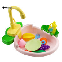 [Fluxifyx] Chậu Rửa Trẻ Em Tắm Chim Phòng Tắm Tập Nhà Bếp Bộ Đồ Chơi Nhà Chơi