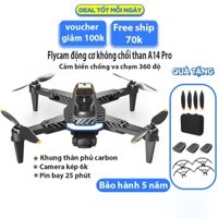 Fly cam A14 Pro, bản nâng cấp của máy bay A13, Động cơ không chổi than, Pin 2500mAh bay 25 phút