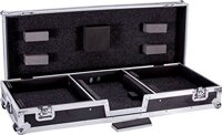 Fly Drive Dj Coffin Case For Two Turntables In Battle Style Position Plus One Pioneer Djm900 Nexu Cable Port For Cable Route-through With Detachabl...