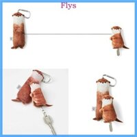 Fly Sang Trọng Búp Bê Móc Chìa Khóa Mặt Dây Chuyền Cói Chim Cánh Cụt Otters Móc Khóa Cho Điện Thoại Trang Sức