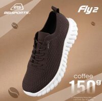[FLY2 COFFEE] Giày Thời Trang Nam Nữ BELSPORTS FLY2 Màu Nâu Cafe, Đế EVA Đàn Hồi, Êm Chân,Vải Dệt Khoáng Khí