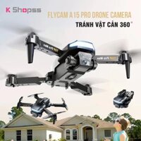 Flycam A15 Pro Drone camera HD Giá Rẻ, Flycam mini Camera kép, 360°Chức năng tránh vật cản,Chụp ảnh bằng cử chỉ
