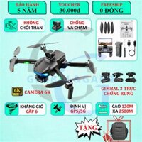 Flycam cao cấp S135 Pro Max động cơ không chổi than, plycam định vị GPS, máy bay camera 6K có gimbal chống rung 3 trục