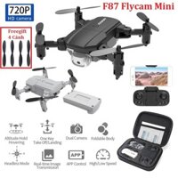 Flycam F87 Drone 4K FHD WiFi FPV, Máy Bay Flycam Mini Giá Rẻ Điều Khiển Từ Xa 2 Camera Chụp Ảnh Trên Không 5.0