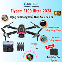 Flycam Giá Rẻ F199 Camera Kép 8k, Play Cam Động Cơ Không Chổi Than Siêu Bền Bỉ, Máy Bay Điều Khiền Từ Xa Tập Bay Dễ Dàng