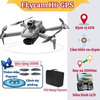 Flycam Mini Drone Camera 8K H6 GPS Động Cơ Không Chổi Than, Cảm Biến Chống Va Chạm, Bay 25 Phút.