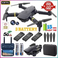 Flycam mini E58 Pro2022, máy bay không người lái dorone camera 4k truyền ảnh trực tiếp về điện thoại, thời gian bay kéo