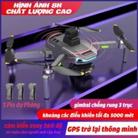 Flycam mini giá rẻ, drone mini AE 3 ProMax 4k, 8k tích hợp 2 camera GPS, plycam cho người mới tập chơi