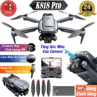 Flycam mini K818 động cơ không chổi than - 3 camera quay phim chụp ảnh Cao Cấp