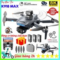 Flycam mini K918 Pro Max - Máy bay điều khiển từ xa trang bị cảm biếm chống va chạm trên không, flycam 4k