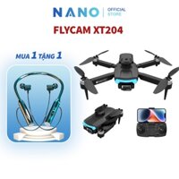 Flycam mini XT204 máy bay điều khiển từ xa động cơ không chổi than, camera kép, dung lượng pin lớn