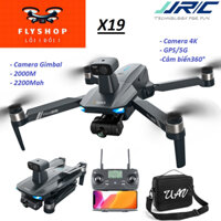 Flycam X19 [JJRC] máy bay không người lái Camera Gimbal 4K, 5G/GPS, cảm biến 360°, 2200Mah, Xa 2000m, không chổi than