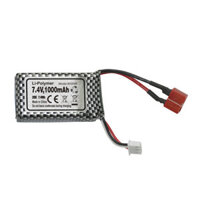 Flyhal FC600 HBX 16890A 1/16 RC Car Spare 7.4V 1000mAh 25C T Plug Lipo Battery Vehicles Models Parts