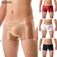[Fo] Quần Lót Boxer Nam Trong Suốt Quần Đùi Boxer Nam Thấp Tầng U lồi Boxer Quần Đùi Mịn Mượt Quần Lót Thể Thao Màu Trơn Đông Nam Á Yêu Thích