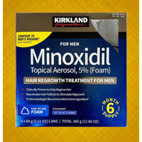 Foam dạng bọt hỗ trợ kích thích mọc râu & tóc Kirkland Minoxidil 5% 6x60ml ( hộp )