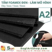 Foamex Đen A2 - fomex Đen  ,  Bìa Mô Hình Đen dày 3mm , 5mm , 8mm