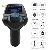 [Fogcroll] T11 Car LCD Máy nghe nhạc MP3 tương thích Bluetooth Bộ sạc USB kép rảnh tay