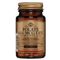 Folate 666 mcg DFE (400 mcg Folic Acid), hỗ trợ sức khoẻ phụ nữ đang mang thai