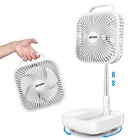 foldable Fan for Bedroom, Portable Table Fan Oscillating Rechargeable, LIGHTDESIRE Desk Fan Strong Wind Quiet with 4 Speed, Folding USB Powered Fan...