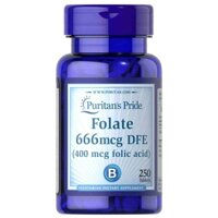 Folic Acid 400 mcg Puritan's Pride (Viên uống ngăn ngừa thiếu máu Puritan's Pride)