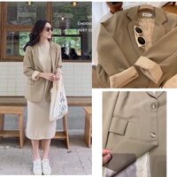 FOLLOW SHOP - Áo blazer cổ vest 2 lớp