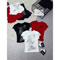 [Follow shop nhận mã 10k] Áo thun chữ loang QCCC QCL1 Meo Meo Shop AP0948 1322