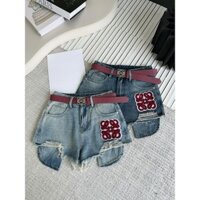[Follow shop nhận mã 10k] Quần short sooc jeans denim túi thò đỏ QCCC QCL1 QS0354 469