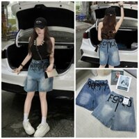 [Follow shop nhận mã 10k] Quần ngố jeans denim chữ đen QCCC QCL1 QS0341 5010