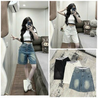 [Follow shop nhận mã 10k] Quần ngố jeans denim cạp chữ QCCC QCL1 QS0357 3168