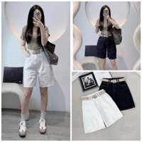 [Follow shop nhận mã 10k] Quần ngố jeans denim đai be B QCCC QCL1 QS0348 3110
