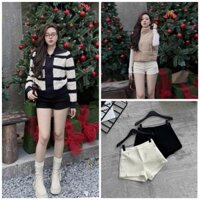 [Follow shop nhận mã 10k] Quần short sooc dạ xẻ basic Meo Meo Shop QCCC QCL1 QS0318 6352