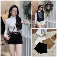 [Follow shop nhận mã 10k] Quần sooc ngắn dạ lông xù PEACHES  STUDIO QCCC QCL1 QS0323 9887