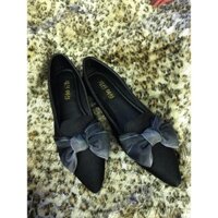 FOLLOW SHOP SĂN DEAL giày bệt nữ mũi nhọn đính nơ Hàn Quốc