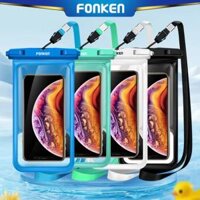 FONKEN Full View Vỏ Chống Nước Rừng Mưa Sa Mạc Tuyết Túi Khô Trong Suốt Túi Bơi Dưới Nước Bao Điện Thoại Di Động