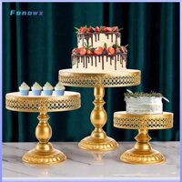 Fonowx 3 Miếng Bánh Đứng Bộ Cupcake Đứng Cho Món Tráng Miệng Bàn Sắt Tròn Phục Vụ Khay Đựng Bánh Cho Tiệc Cưới Trang Trí