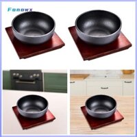 Fonowx Cast Salad Bát Di Động Chắc Chắn Khay Gỗ Hàn Quốc Bát Đá Cho Bibimbap Cho Nhà Hàng Gia Đình Đầu Bếp Chuyên Nghiệp