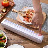 Food Wrap Dispenser Foil Cling Film Roll Foil Cutter Plastic Holder Storage