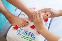 Foot massage and herbal foot bath