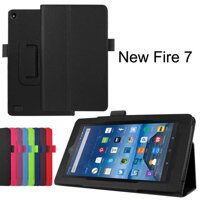 For Amazon Fire 7 2015 2017 PU leather case stand cover HD7 Fire7 pure color shell business protector