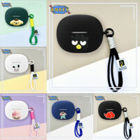 For Honor Choice Earbuds X5 Pro Earphone Silicone Case Earbuds Cute Black Bird Waterproof Shockproof Soft Protective Headphone Cover Headset Skin with Hand Rope