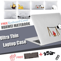 For Huawei MateBook Hard Shell Case Protective Cover Durable Scratchproof X Pro D14 D15 13 14 15 16Inch 2020 Models Slim Fit Shockproof Lightweight T2D4