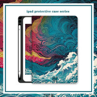 For IPAD AIR11 air13 M2 M3 2025 mini7 A17 AIR6 10.9 case Dành Cho Máy Tính Bảng Apple Ipad 9th 10th 8th 7th 6th 5th Gen Ốp Lưng Có Nắp Bút Chống Sốc Ipad Mini 7 Air 6 5 4 3 2 1 Ipad Thông Minh 10.9 10.2 Pro 9.7 10.5 13 11 m4 2024 12.9 2022 Vỏ bọc