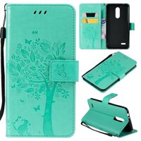 For LG K4 2016/Optimus Zone 3/Spree/Rebel LTE/VS425/K3 2017/US110 CasingEmbossed PU Leather Wallet Flip Phone Case Cover