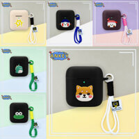 For Marshall Minor IV Earphone Silicone Case Minor III Earbuds Cute Dog Gift Waterproof Shockproof Soft Protective Headphone Cover Headset Skin with Hand Rope