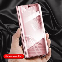 For Mate 9 Pro Case Smart View Plating Mirror PU Leather Flip Cover Phone Case for Huawei Mate9 Pro Phone Housing - intl