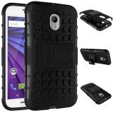 For Motorola Moto G 3 3rd Gen Case 5.0inch Hybrid Kickstand Rugged Rubber Armor Hard PC+TPU StandFunction Cover Cases For MotoG3 - intl