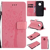 For Motorola Moto G5/XT1677/XT1670/XT1675/XT1672/XT1676/XT1671/G6 Play/Moto E5 CasingEmbossed PU Leather Wallet Flip Phone Case Cover