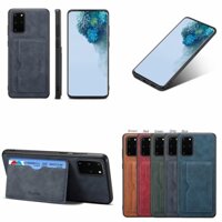For Samsung Galaxy S20 Vỏ bảo vệ cute slim case S20+ Ốp lưng card slot stand cover S20Ultra Bao da back shell skin